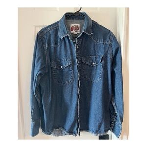 VTG denim pearl snap shirt
